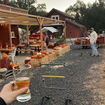 Sierra Cider - Playing ladder toss outside the tasting room! - Cideries Near Me - Mariposa, California