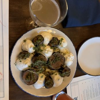 The Archer - Crispy fried eggplant + The Accidental Daquiri - American Near Me - Charleston, South Carolina