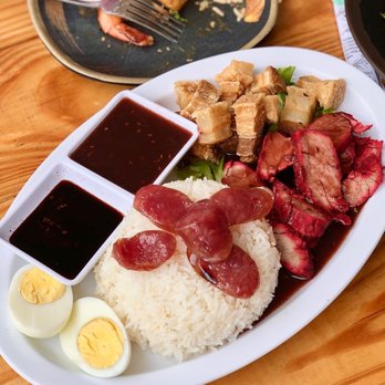 Khao Kang Thai Kitchen - Khao Moo Krob MooDang (Red BBQ Pork Crispy Pork over rice) - Thai Near Me - Mountain View, California Khao Kang Thai Kitchen - Khao Moo Krob MooDang (Red BBQ Pork Crispy Pork over rice) - Thai Near Me - Mountain View, California