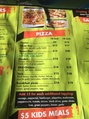 Menu photo 2 The Green Owl Wisconsin Dells, WI Menu photo 2 The Green Owl Wisconsin Dells, WI