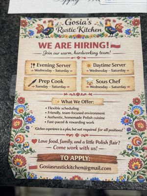 Menu photo 3 Gosias Rustic Kitchen Sheridan, IN