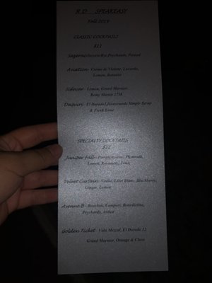 Menu photo 7 RD Speakeasy San Antonio, TX