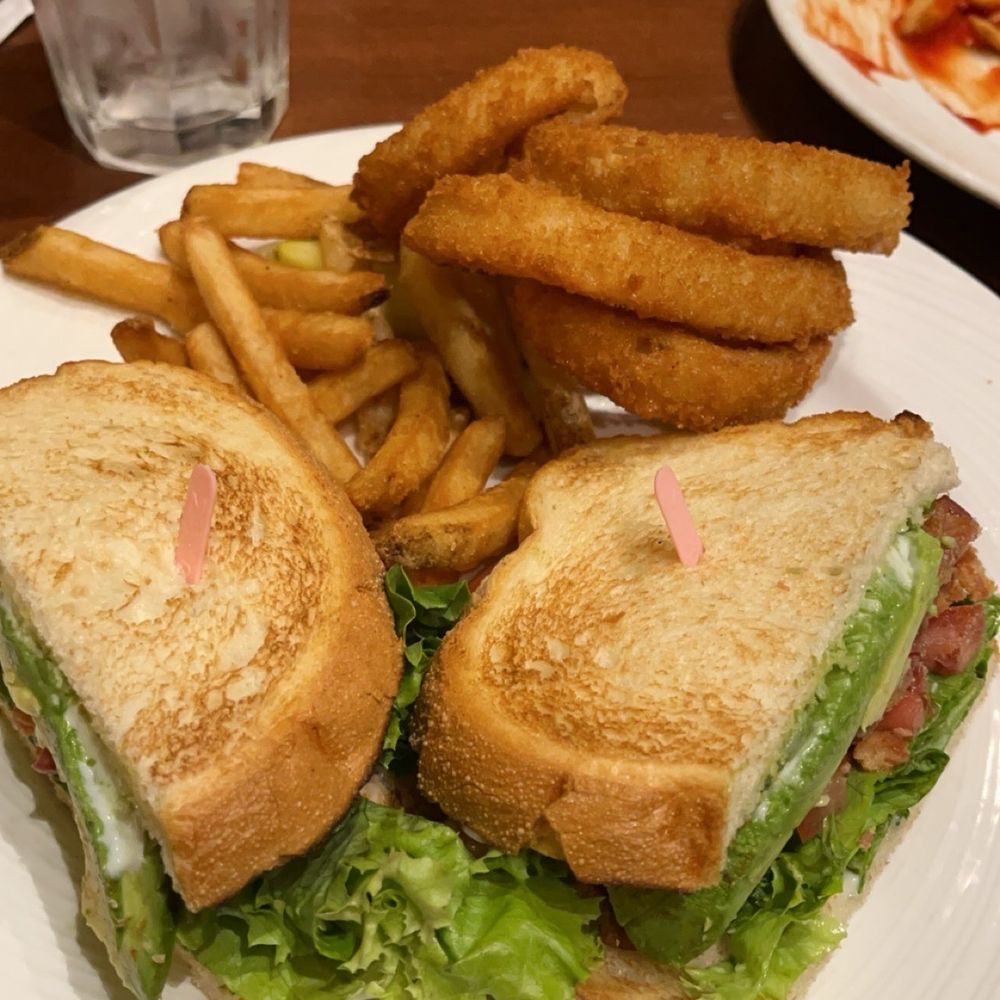 BLTA with half fries half rings BLTA with half fries half rings