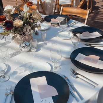 Mountain Terrace - Rented black chop plates through Mountain Terrace - Venues & Event Spaces Near Me - Woodside, California