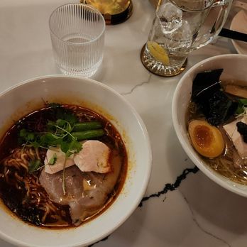 Toya Ramen & Bar - Spicy Tom-Yum (left) and Shio Al Tartufo (right) - Cocktail Bars Near Me - Portland, Oregon Toya Ramen & Bar - Spicy Tom-Yum (left) and Shio Al Tartufo (right) - Cocktail Bars Near Me - Portland, Oregon