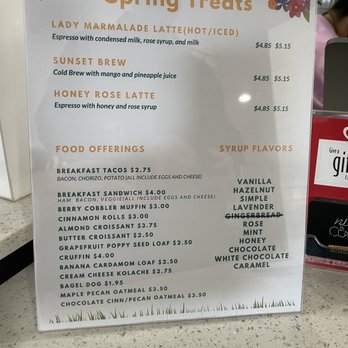 Black Coffee - Spring Specials Menu - Coffee & Tea Near Me - Fort Worth, Texas