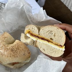Royal Bagel Bakery - BEC on a sesame bagel