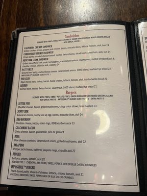 Menu photo 8 Sutter Pub & Restaurant San Francisco, CA Menu photo 8 Sutter Pub & Restaurant San Francisco, CA