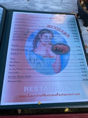 Menu photo 6 La Cosina Mexicana Queensbury, NY