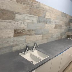 Stone Worktops - Bathroom counter-top in a supermarket in Nottingham.