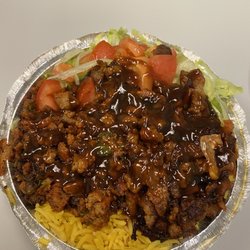 Chopped Cheese - Lamb over Rice Platter