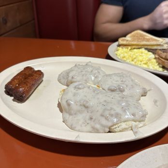 Joanne’s Beachside Cafe - Biscuits and Gravy with a side of sausage links - American Near Me - Cape Canaveral, Florida