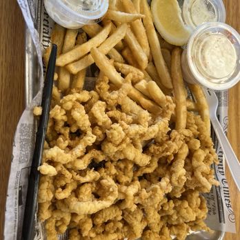 The Blue Lobster - Huge order of clam strips. So yummy! - Seafood Markets Near Me - Berlin, Connecticut The Blue Lobster - Huge order of clam strips. So yummy! - Seafood Markets Near Me - Berlin, Connecticut