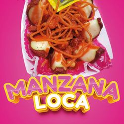La Michoacana Plus - Glendale, CA - Manzana Loca so delicious green apple covered with a special chamoy paste recipe (House made) peanuts lime juice and stuff