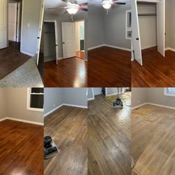 Classic Lawn Care And Services - Before and after pictures of wood floors.