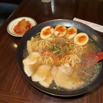 Asa Ramen - Shio ramen with extra eggs and side of kimchi - Ramen Near Me - Gardena, California Asa Ramen - Shio ramen with extra eggs and side of kimchi - Ramen Near Me - Gardena, California