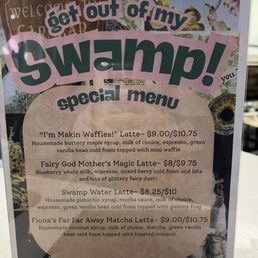 Specialty drinks as of 1/24/26