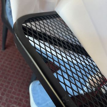 Red Fox Prime Steakhouse - Patio furniture for a table even had the umbrella hole in the middle - Breakfast & Brunch Near Me - Glastonbury, Connecticut Red Fox Prime Steakhouse - Patio furniture for a table even had the umbrella hole in the middle - Breakfast & Brunch Near Me - Glastonbury, Connecticut