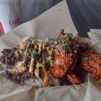 Chi-Kin - Lunch strips combo with spicy mayo and beef add on - Korean Near Me - Orlando, Florida