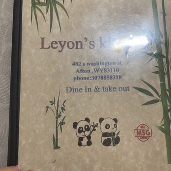 Leyon’s Kitchen - Menu - Chinese Near Me - Afton, Wyoming Leyon’s Kitchen - Menu - Chinese Near Me - Afton, Wyoming