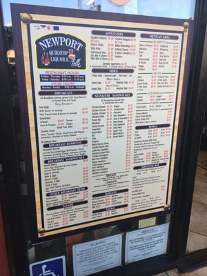 Menu photo 6 Newport Quik Stop San Diego, CA