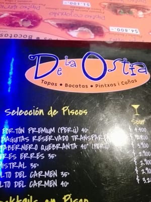 Menu photo 2 De la Ostia Santiago, RM Menu photo 2 De la Ostia Santiago, RM