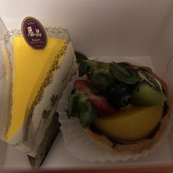 Regent Bakery & Cafe - Mango mousse and Fruit tart - Bakeries Near Me - Bellevue, Washington