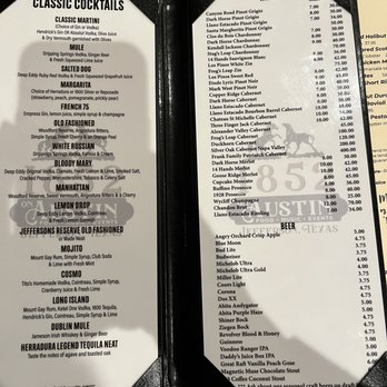 1852 on Austin - Wine and drink menu - Comfort Food Near Me - Jefferson, Texas