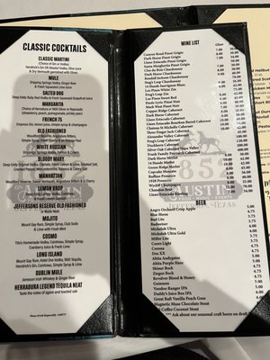 Menu photo 1 1852 on Austin Jefferson, TX