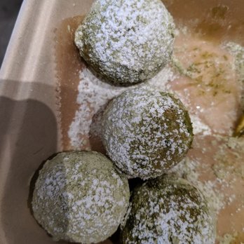 AlimamaTea - Matcha munchkins - couldn't resist eating a few before the picture - Desserts Near Me - New York, New York