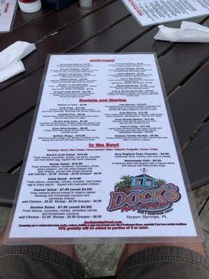 Menu photo 6 Dock's Waterfront Tarpon Springs, FL Menu photo 6 Dock's Waterfront Tarpon Springs, FL