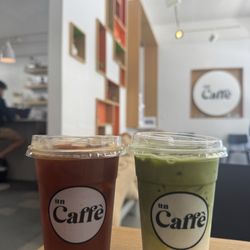 Un Caffe - Peach Tea Americano & Matcha with Japanese Brown Sugar