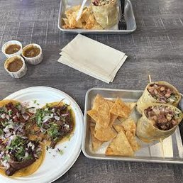 asada tacos/burrito and pastor taco
