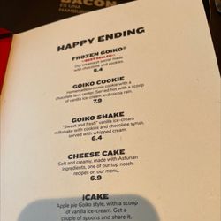 Goiko Grill - Dessert Menu