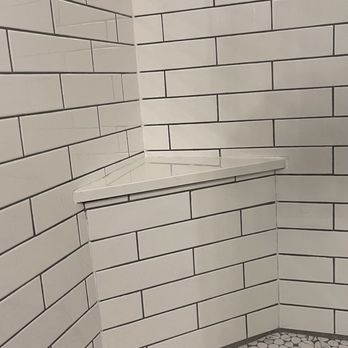 Triad Tile Worx - The shower job with added shower seat. Top workmanship. - Flooring Near Me Triad Tile Worx - The shower job with added shower seat. Top workmanship. - Flooring Near Me