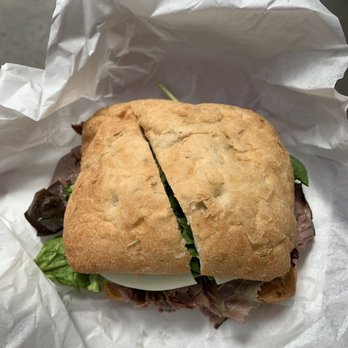 Eli's Island Deli - Supposedly the "focaccia" bread on my Rosemary Roast Beef Sandwich...clearly it's ciabatta and tasted like it. - Delis Near Me - Avalon, California Eli's Island Deli - Supposedly the "focaccia" bread on my Rosemary Roast Beef Sandwich...clearly it's ciabatta and tasted like it. - Delis Near Me - Avalon, California