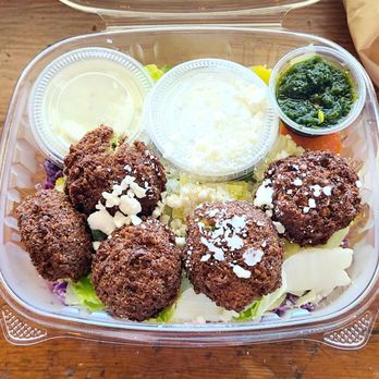 Falafel Salam - Falafel salad with purple veggies - Mediterranean Near Me - Seattle, Washington