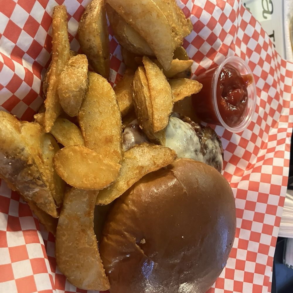Chicken sandwich with prickly pear BBQ sauce