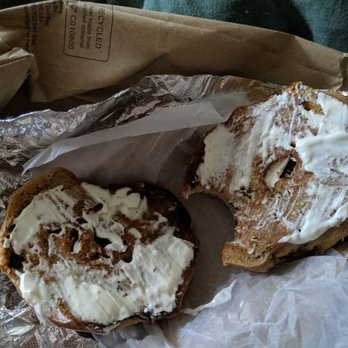Cafe Sasso - When you have to ask for extra cream cheese...this is what you get. LOVE the coffee, drinks and atmosphere. - Cafes Near Me - Rochester, New York
