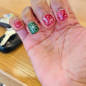 Nails 67 - My Christmas style dip nails. - Nail Salons Near Me - Florissant, Missouri Nails 67 - My Christmas style dip nails. - Nail Salons Near Me - Florissant, Missouri