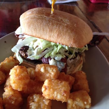The Screaming Yak - Black & Blue burger w/tots - American Near Me - Spokane, Washington The Screaming Yak - Black & Blue burger w/tots - American Near Me - Spokane, Washington