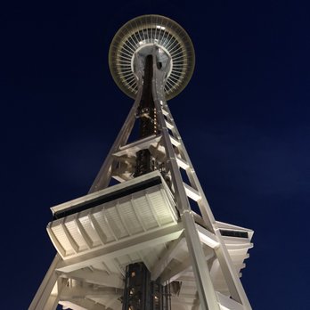 Space Needle - Under the Space Needle a night (4:30 pm) - Landmarks & Historical Buildings Near Me - Seattle, Washington Space Needle - Under the Space Needle a night (4:30 pm) - Landmarks & Historical Buildings Near Me - Seattle, Washington