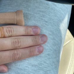 Eden Nails & Spa - My nails after removal. no clear coat barely any shaping and still had to pay