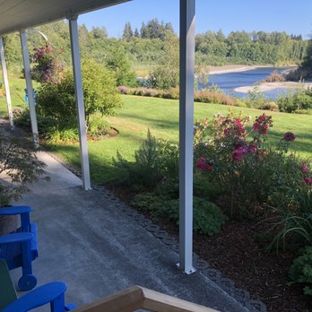 Quillayute River Resort - view from cabin's door - Hotels Near Me - Forks, Washington