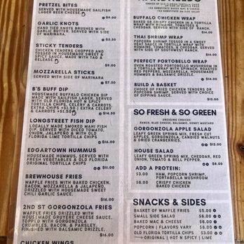 Sailfish Brewing - Fort Pierce - Food menu - Breweries Near Me - Fort Pierce, Florida