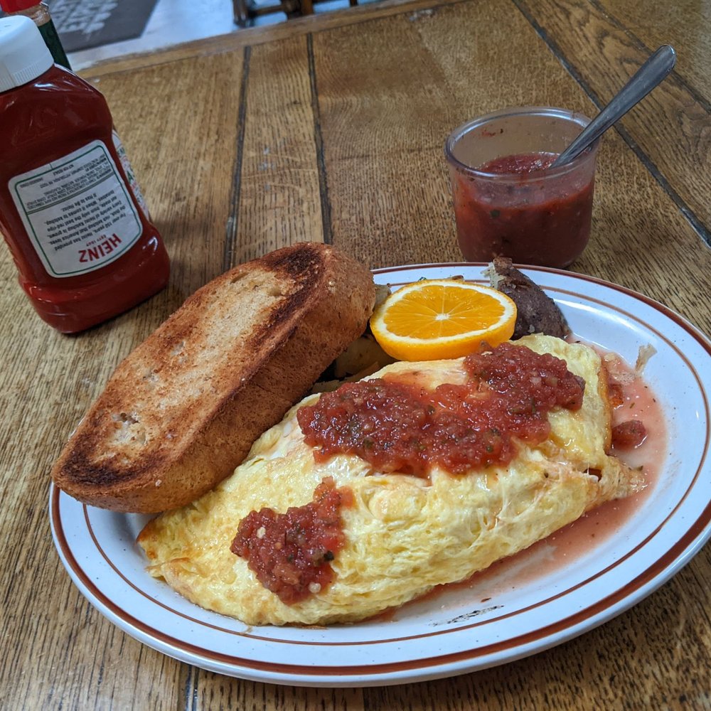 Omelette Express - #20, dressed with salsa - Breakfast & Brunch Near Me - Santa Rosa, California Omelette Express - #20, dressed with salsa - Breakfast & Brunch Near Me - Santa Rosa, California