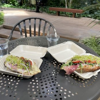 The Stroll Cafe and Bakery - Prosciutto mozzarella sandwich on baguette (left) & prosciutto avocado sandwich on baguette (right) - Bakeries Near Me - Pleasanton, California