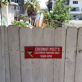 Coconut Peet's - Here's where you'll park. - Surf Shop Near Me - San Diego, California Coconut Peet's - Here's where you'll park. - Surf Shop Near Me - San Diego, California