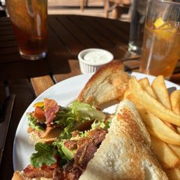 My customer BLTA and freshly made iced tea! My customer BLTA and freshly made iced tea!