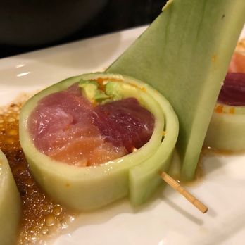 Wasabi Bistro - Delicious rice-free sushi roll with all fishes you wanna eat without much carbs! Healthy choice. - Japanese Near Me - Livermore, California